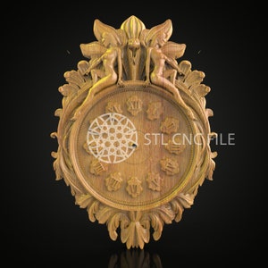 Reloj de Hadas Místicas, modelo STL: archivo de grabado para fresadora CNC