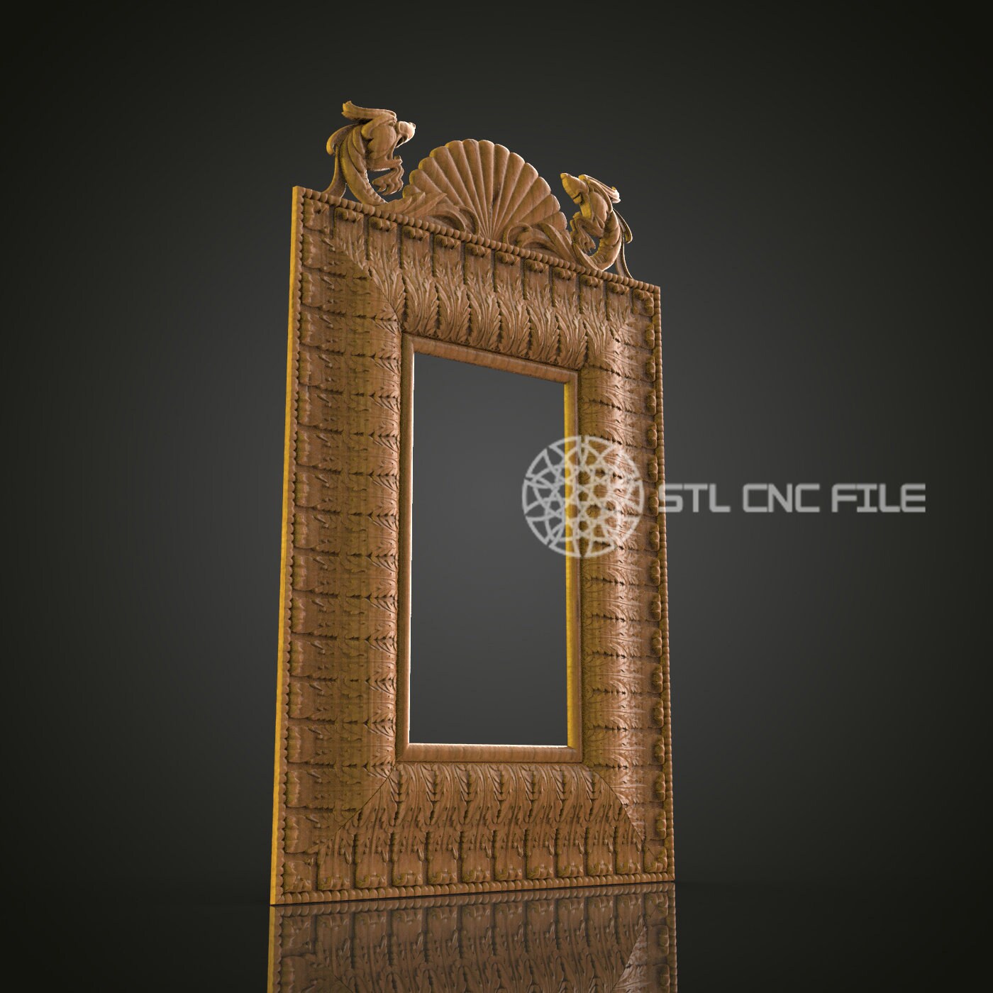 Shell Frame Stl File Shell and Dolphin 3D Frame STL Model: CNC Router, 3D Printer (digital ...