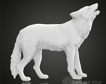 Wolf STL モデル: CNC ルーター彫刻機 & 3D プリンター ファイル (デジタル ダウンロード)