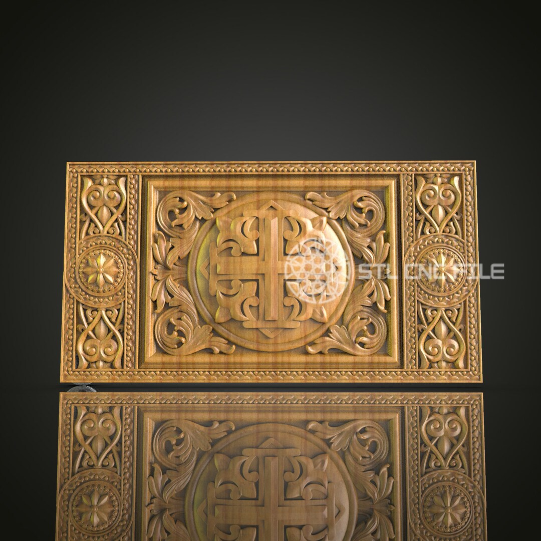 Renaissance Style Decorative Panel - CNC Router STL Model, Luxurious ...