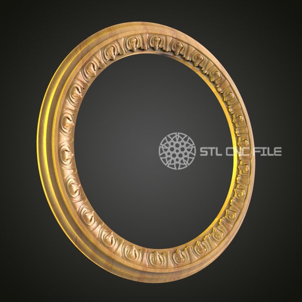 Simplistic Elegance Circular Frame - CNC Router STL File for Mirror or Art