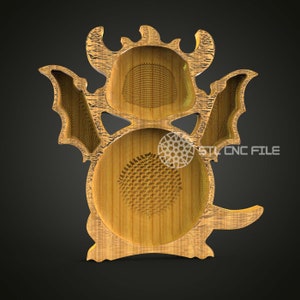 Majestic Winged Dragon Chair STL Model - CNC Router Files for Artcam & Aspire, Wood Carving Design, Unique Artistic Wall Decor, CNC Crafts