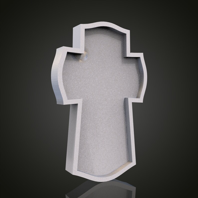 Simple Cross Outline STL Model for CNC Router Engraver, Artcam, Aspire ...