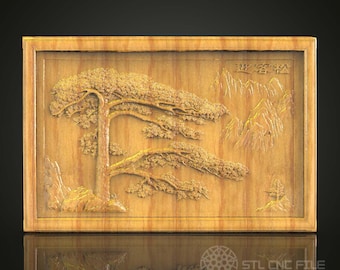 Bonsai Tree STL Model: Zen Garden CNC Router File (Digital Download)
