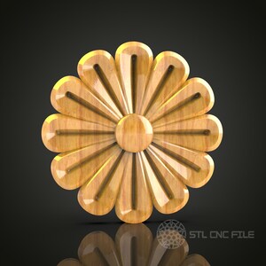 Elegant Floral CNC Router Engraver STL Model - Artcam, Aspire Files