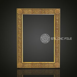 Ornate CNC Carved Frame STL File for Router Engravers - Digital Download for Wood Wall Art Decor