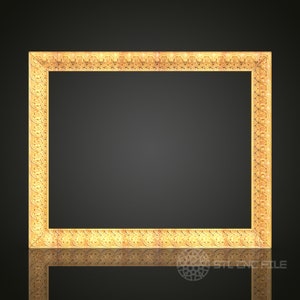 Baroque Pattern Frame STL Model for CNC, Compatible with Artcam, Aspire - Luxurious Wood Art, CNC Files