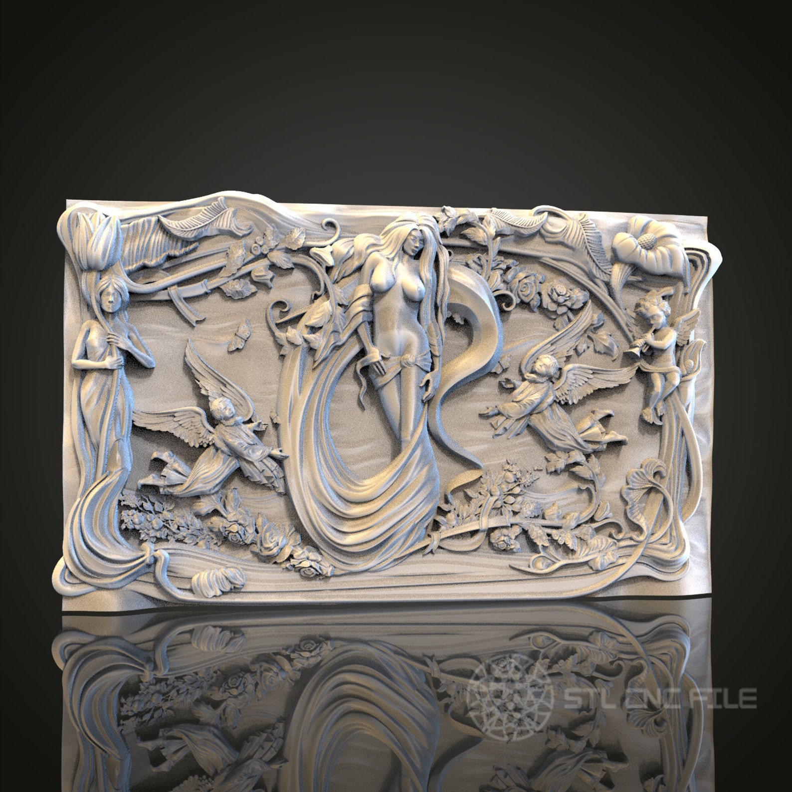 Venus Relief STL Model for CNC Router Engraver, Artcam, Aspire, Wood ...