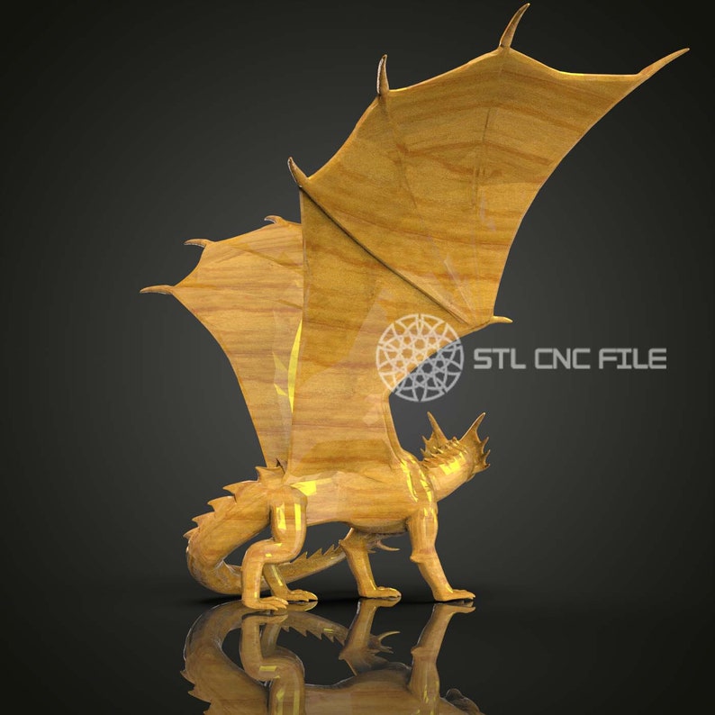 Dragon Majesty STL Model: CNC Router Engraved Wood Art - Etsy