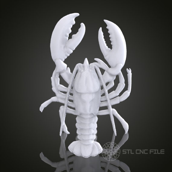 Detailed Lobster STL Model: CNC Router & 3D Printer Ready (digital