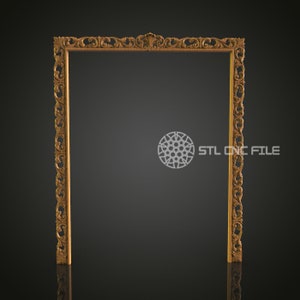 Ornate Wood Frame STL Model, CNC Router Engraver, Artcam, Aspire, CNC files, Wood Wall Art, 3D Printer