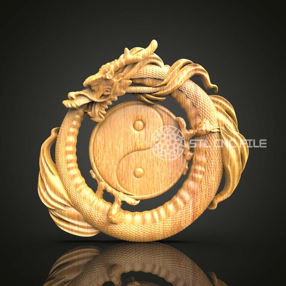 Flying Dragons Yin Yang Panel Carving Flying Dragons Yin Yang Panel Carving