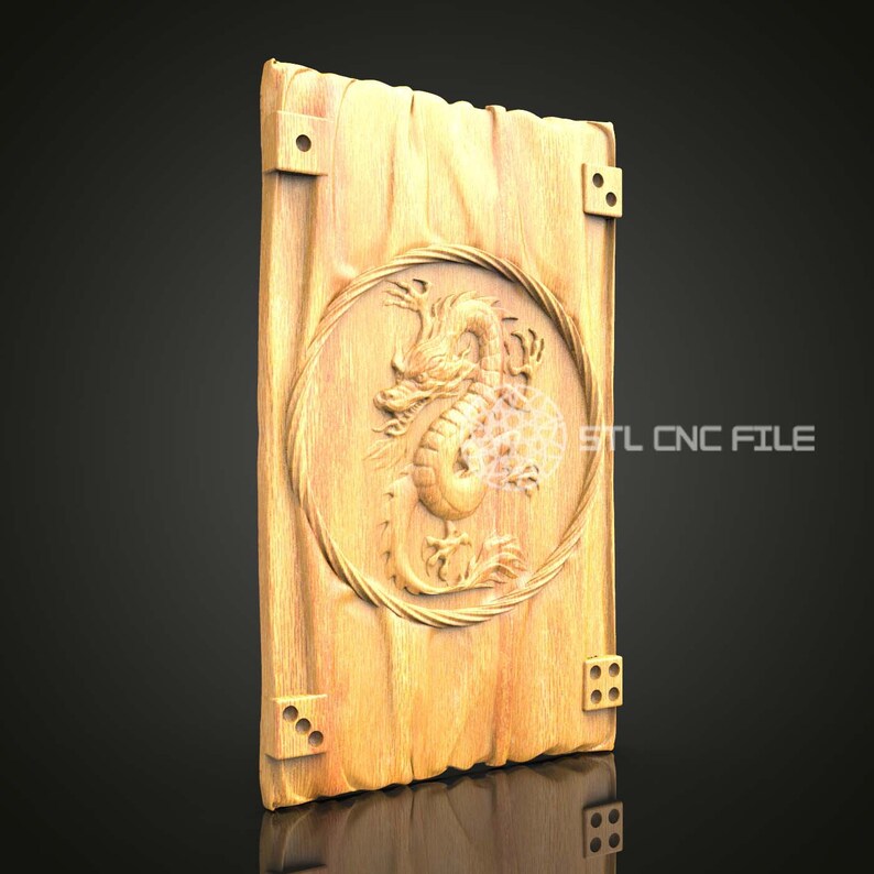 Oriental Dragon STL Model: CNC Router Engraving File, Wood Art Clock ...