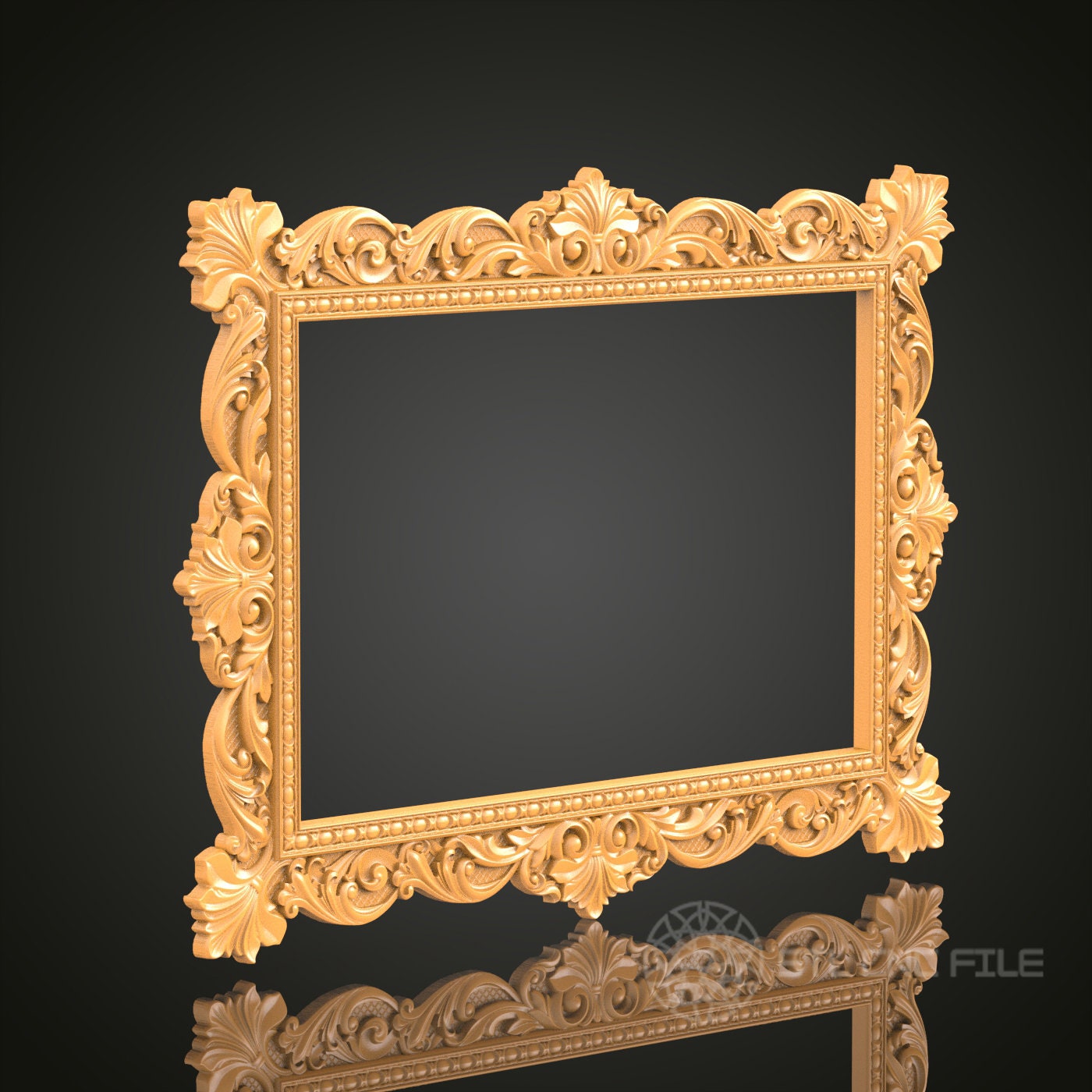 Ornate 3D Frame STL Model: CNC Router Engraver, Wood Art (digital File ...