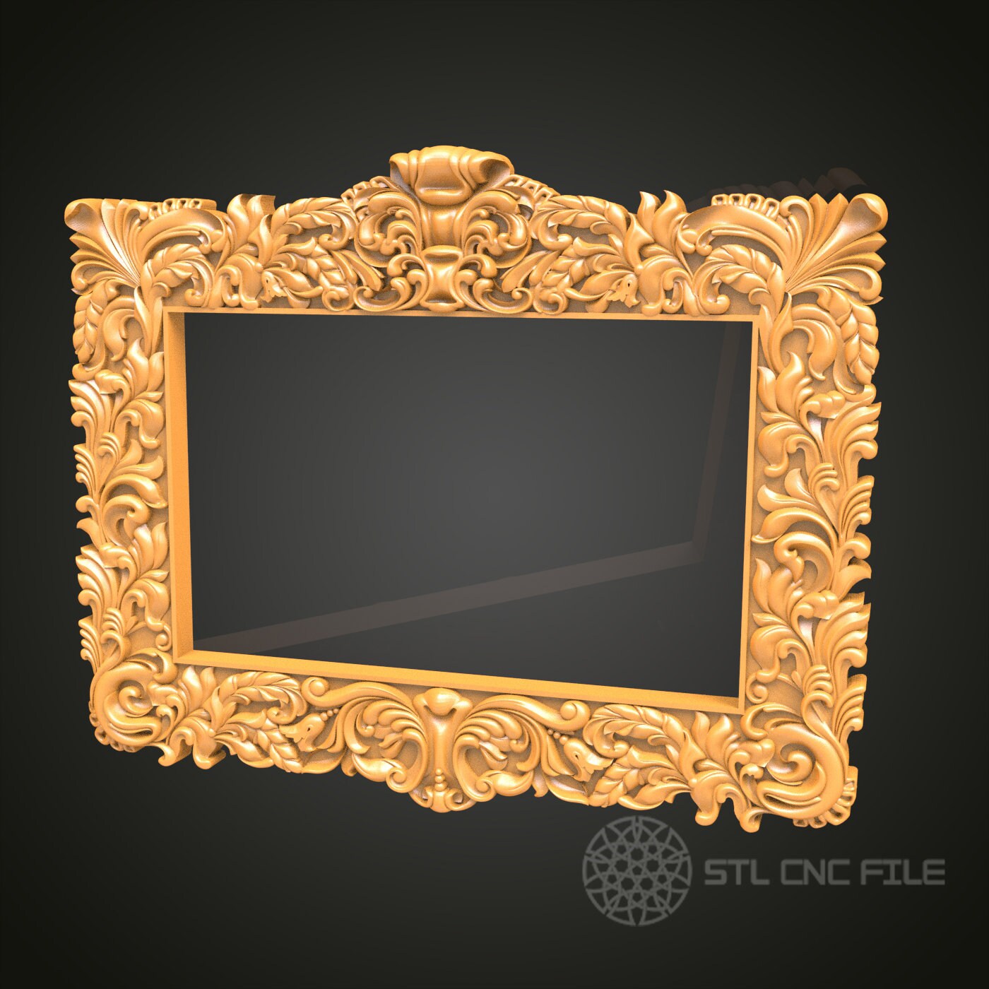 Ornate Decorative Frame STL Model: CNC Router & 3D Printer (digital ...