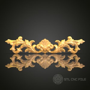 Modello STL con intaglio del legno CNC in stile barocco - Elegante decorazione murale