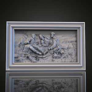 Medieval Soldiers Relief STL Model for CNC Router Engraver, Artcam, Aspire, Wood, Wall Decor