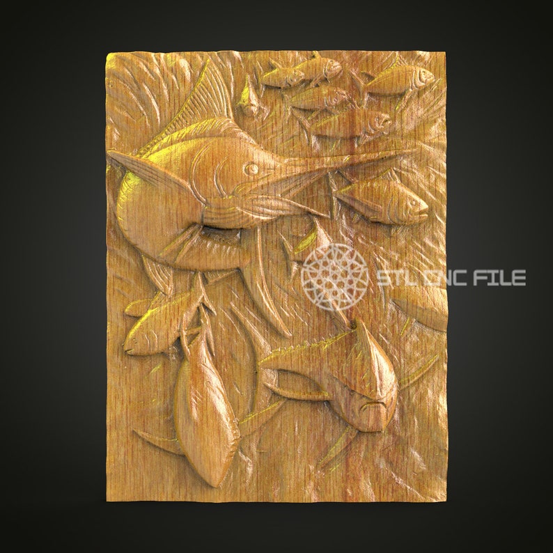 Oceanic Ballet 3D STL Model, CNC Router Engraving, Compatible With ...