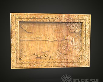 Last Supper 3D Relief STL Model: CNC Router File