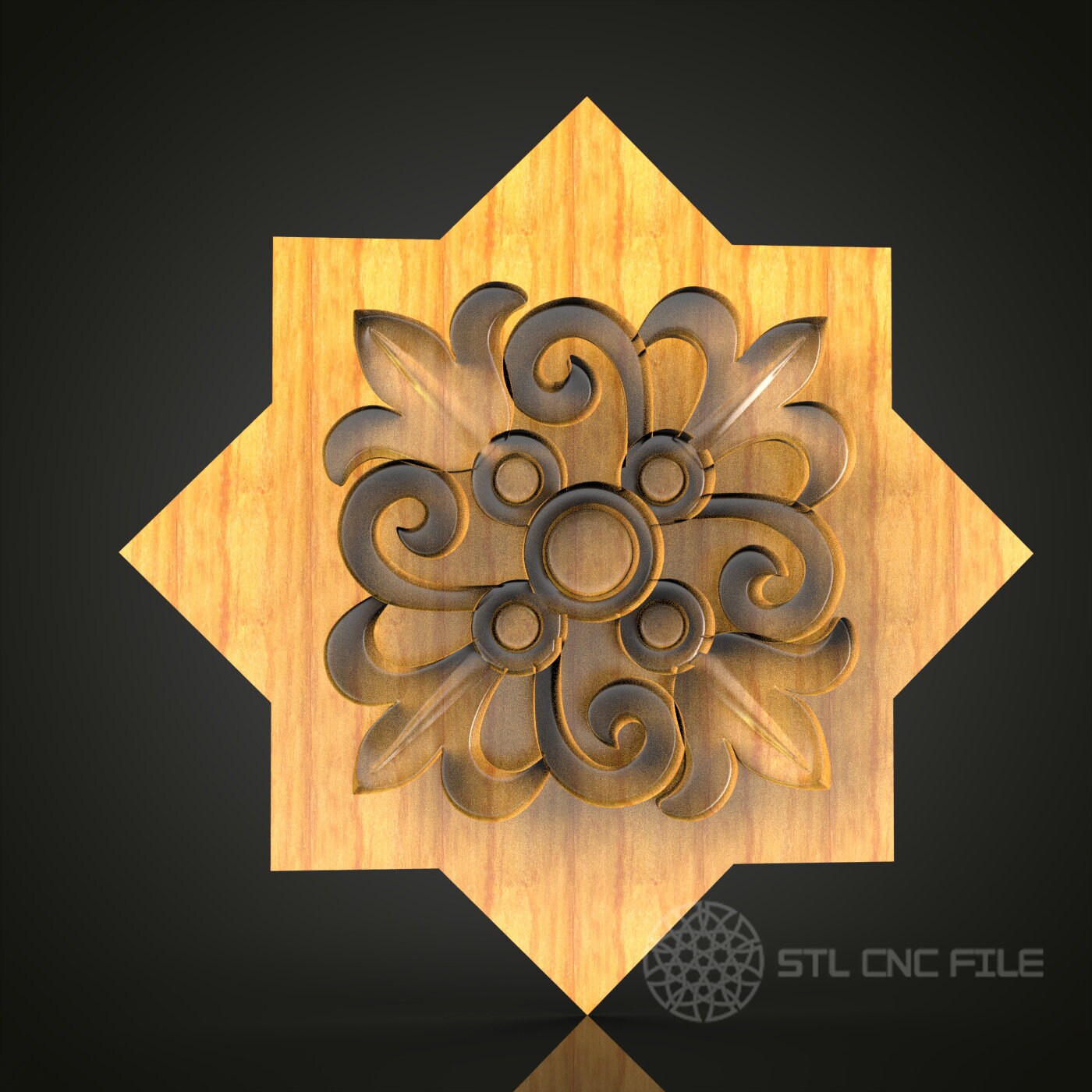 Geometric Ornament STL Model: CNC Router File, Wood Art Panel - Etsy
