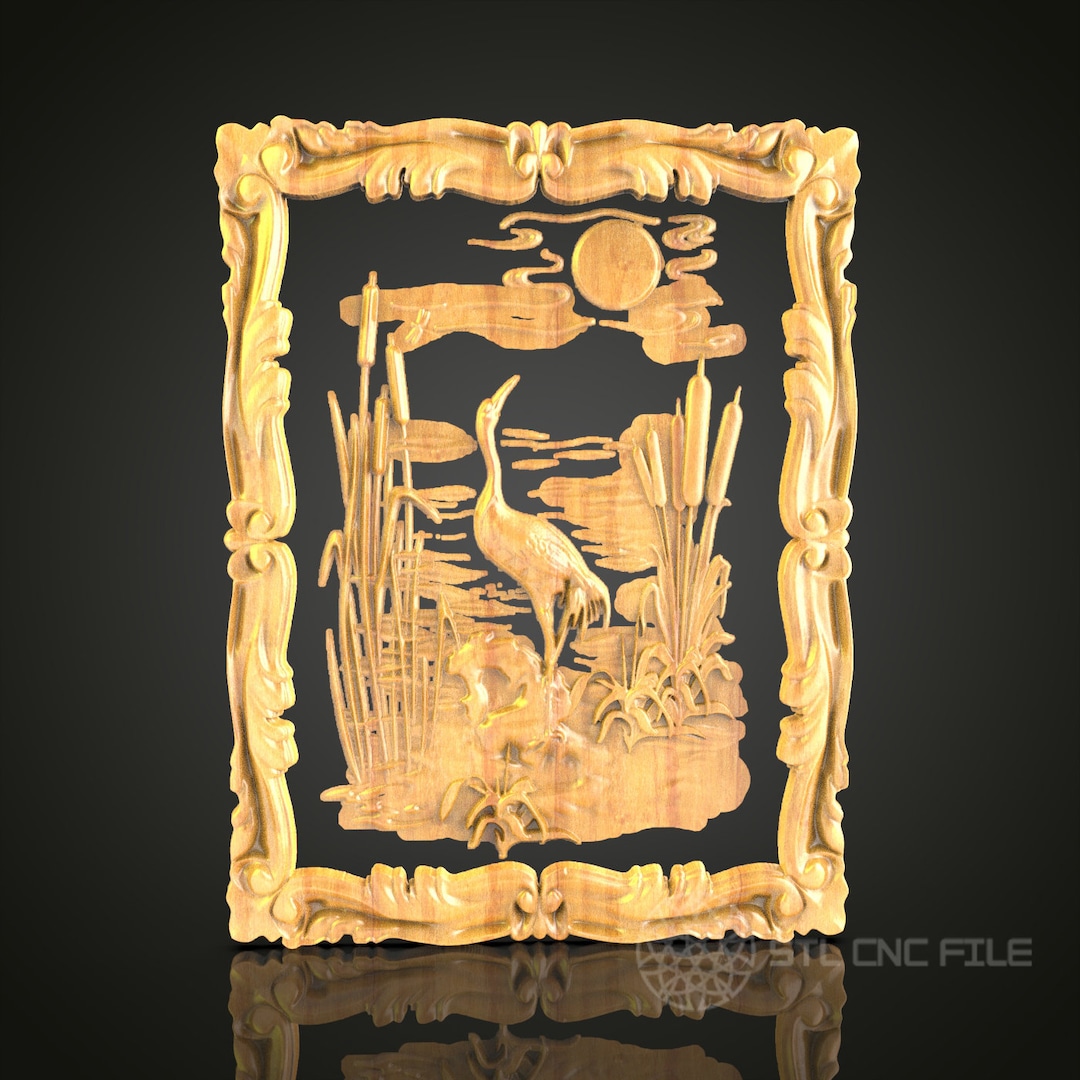 3D Wetland Scene STL File for CNC Router, Artcam, Aspire - Nature ...