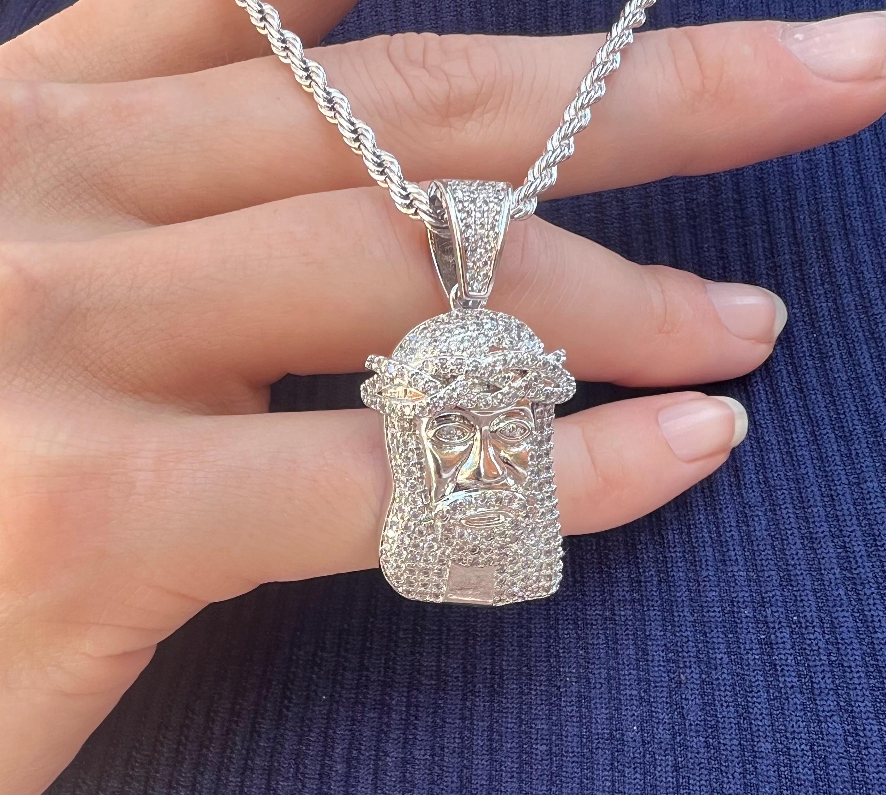 Collana Uomo E Donna Con Ciondolo Gesù Ancora - Placcata Oro 14k - Foto 4