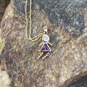 CZ Baby Birthstone Pendant and Necklace, Birthstone Baby, Gift for her, Boy or Girl Birthstone Pendant