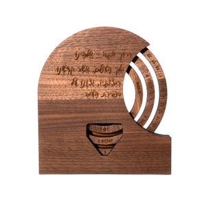 Omer Counter | Passover to Shavuot Countdown | Modern Judaica | Walnut Omer Counter | Jewish Holiday