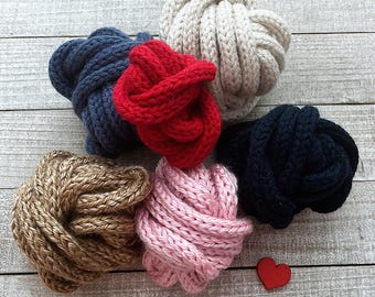 BULK 5 yards of handmade acrylic knit i-cord | tricotin cord | ships same day | many colors