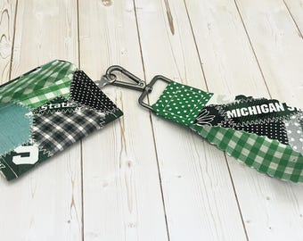 Michigan State Patchwork Lanyard & Wallet Set: MSU Spartans Graduation Gift