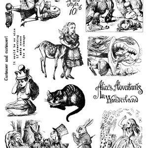 Helark röda gummistämplar Alice i Underlandet #2 designer