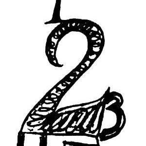 May include: Black and white hand-drawn illustration of the numbers 9, 2, 5, 2, and 9. The numbers are stylized and have a whimsical, doodle-like appearance.