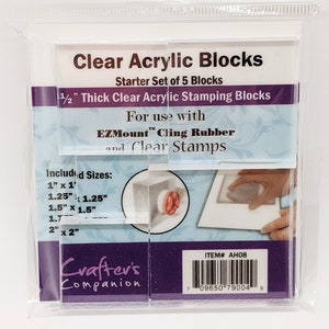 We have an enormous selection of Krafters Korner Acrylic Clear Stamp Block  Jem to choose from