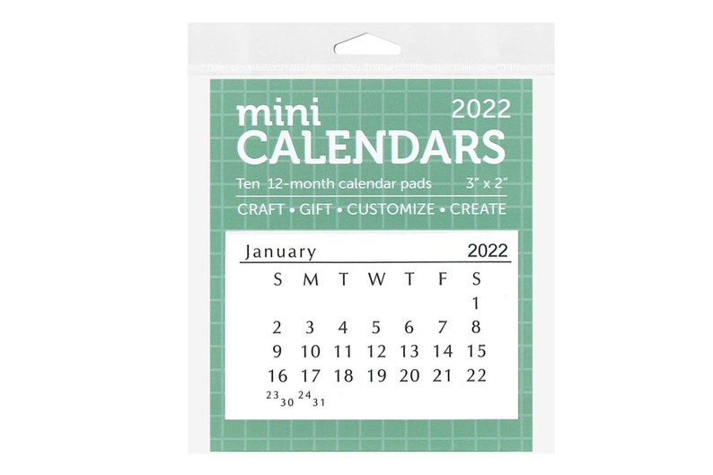 2022 Mini Tear-off Calendars pack of 10 | Etsy