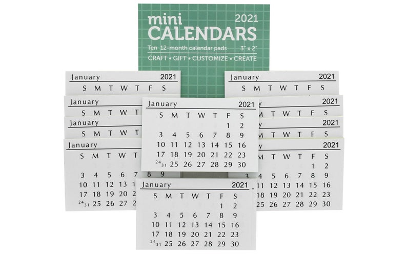 2021 Mini Tear-off Calendars pack of 10 | Etsy