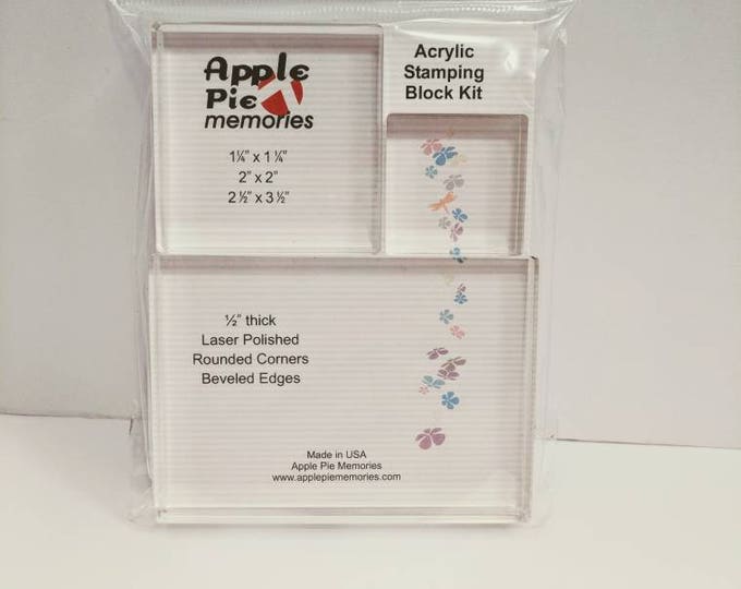 Clear Acrylic Block Set Stamp Block Set unmounted Stamp Etsy