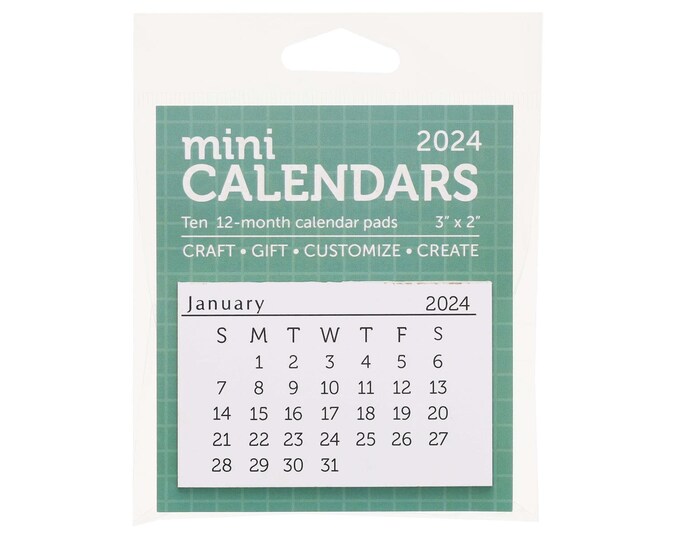 2024-mini-tear-off-calendars-pack-of-10-non-adhesive-back-etsy