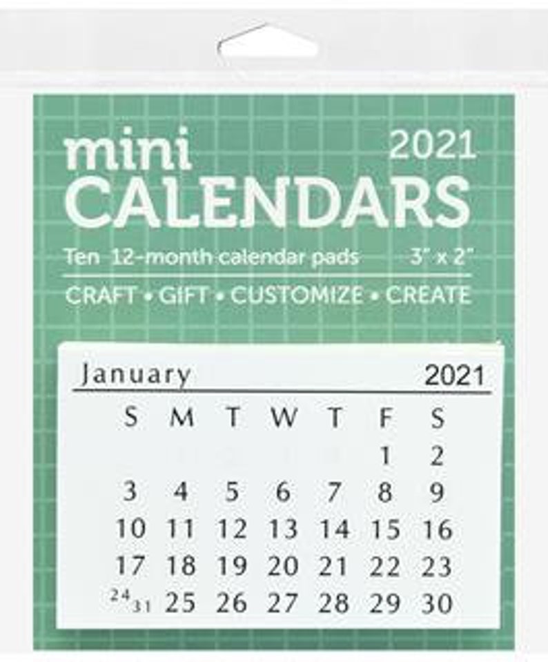 2021 Mini Tear-off Calendars pack of 10 | Etsy