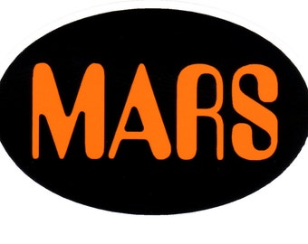 MARS - 3" x 4.5" Oval Bumper Sticker