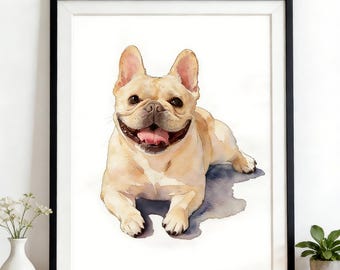 Custom Watercolor Pet Portrait from Photo Personalized Dog Digital Portrait Cat Portrait Custom Pet Painting Pet Memorial Art Digital Gift