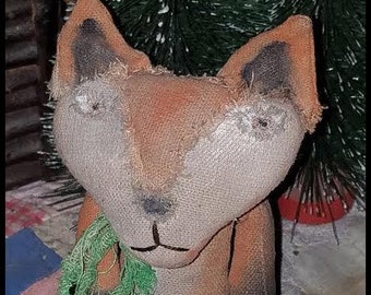 Primitive Fox Pattern ePattern Felted Chick Animal Doll Free Sitting Bonus Staining Video by Hickety Pickety