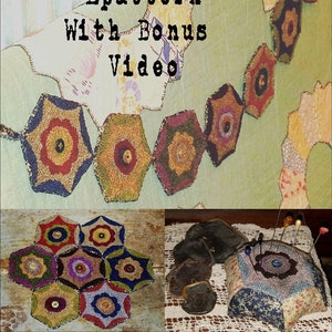 Primitive Punch Needle Pattern epattern pdf Punchneedle Needlepunch Garland Pincushion Rug Mat Online Tutorial FREE Video Hickety Pickety