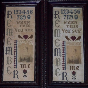 Cross Stitch Sampler Pattern Chart Primitive Antique Photo Old Early Style Schoolgirl Needlework Paper Embroidery Xstitch  Hickety Pickety