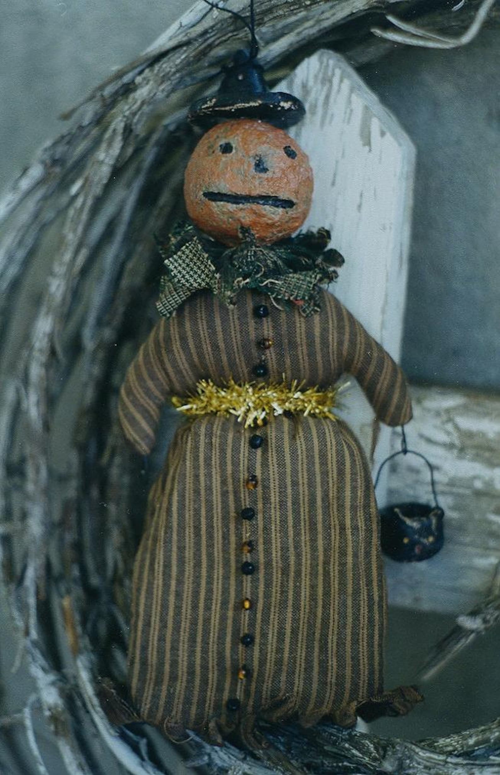 Primitive Halloween Pattern Epattern PDF Pumpkin JOL Witch Etsy