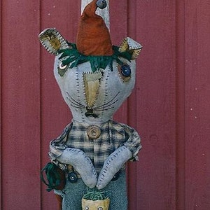 Primitive Doll Easter Rabbit Pattern Spring Decoration Wool Felt Bunny  Epattern Clay Chick Basket PDF Folk Art Folkart Hickety Pickety AS20