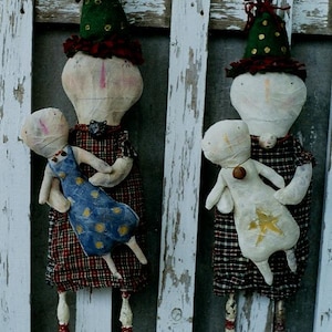 Christmas Snowman Doll Pattern Primitive Snowmen EPattern PDF Raggedy Ann Folk Art Folkart  by Hickety Pickety 115