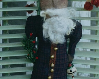 Santa Claus Doll Primitive Pattern Epattern PDF Christmas Card Etsy