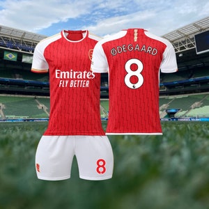 23-24 Arsenal home soccer jersey, Havertz,Saka,Rice,Odegaard,children's jersey,Gunners,youth sizes,jersey set