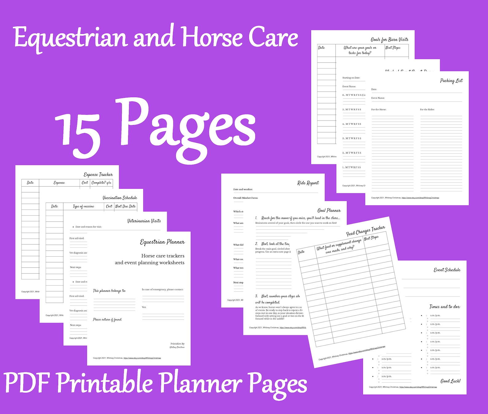 Horse Record Binder, Equine Health Record Journal, Horse Care Package