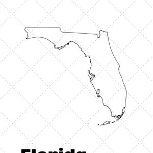 Florida State Übersichtskarte